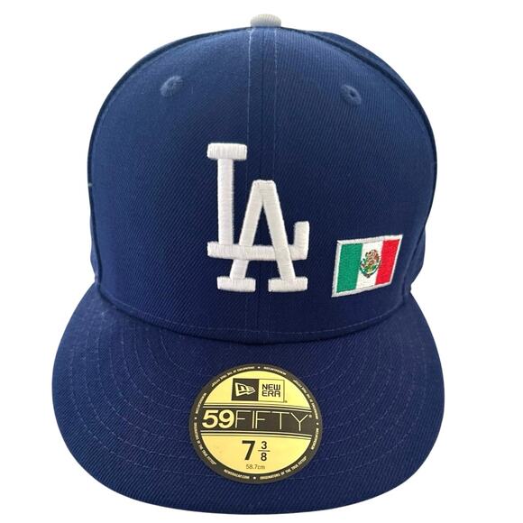 New Era Los Angeles Dodgers Mexico Flag Side Patch59FIFTY Fitted Hat